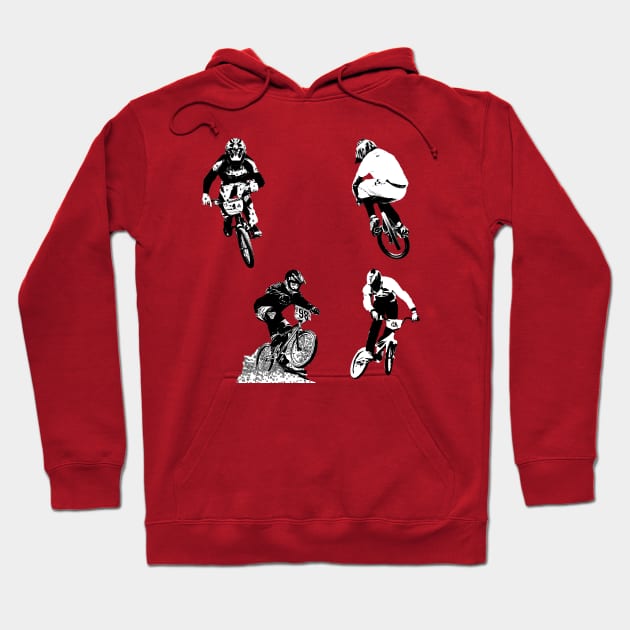 bmx rad race racing Hoodie by rickylabellevie